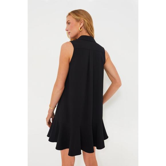 TUCKERNUCK Black Crepe Sleeveless Callahan Shirt Dress Size M NWT - Picture 2 of 7